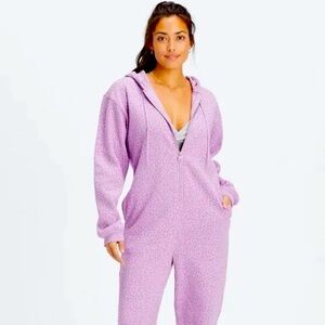 New Fabletics FOREVER FLEECE HOODED ONESIE SIZE S
